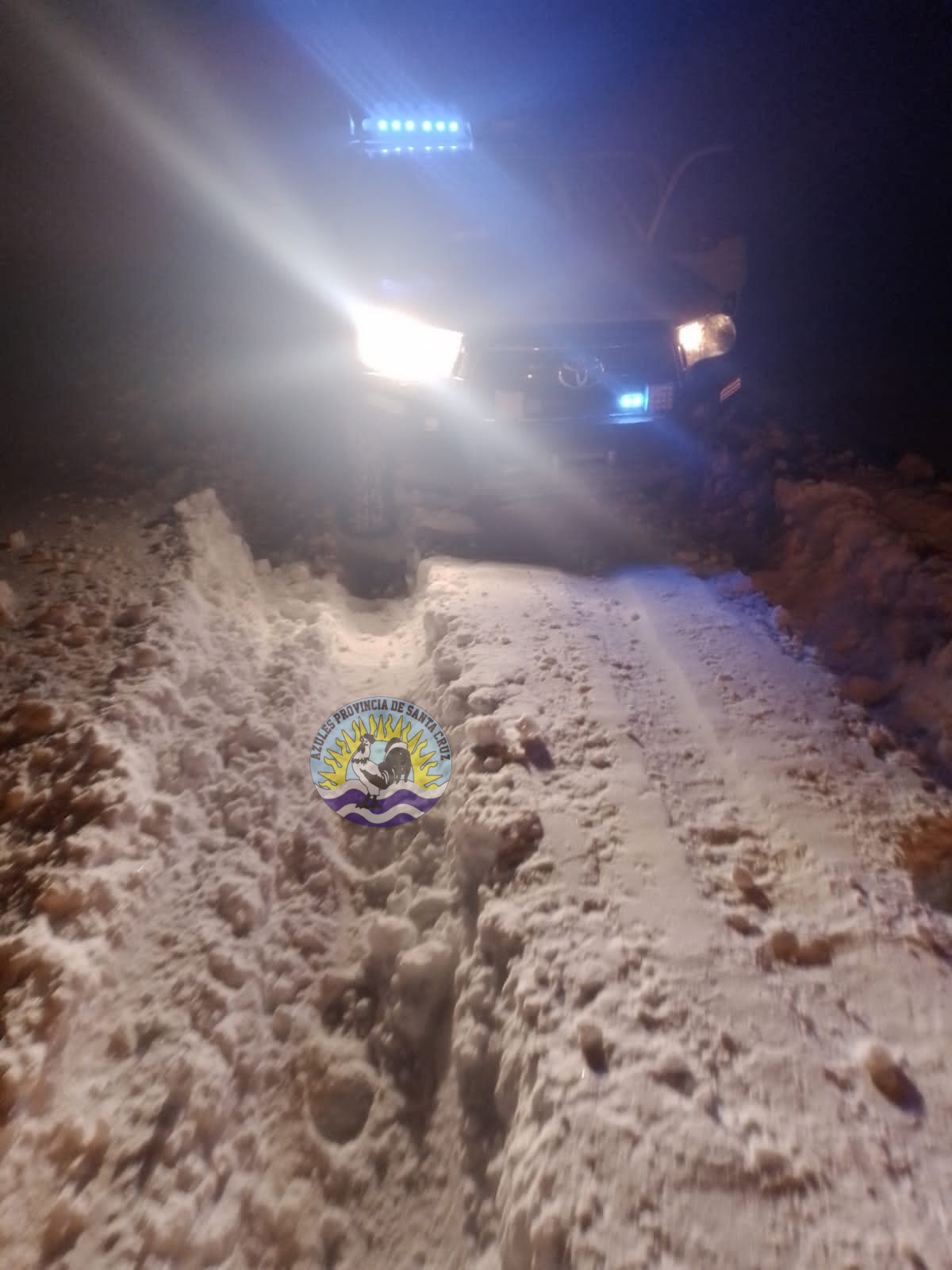 Operativo de rescate en Ruta Nacional 40 Vehículos varados por nieve (5)