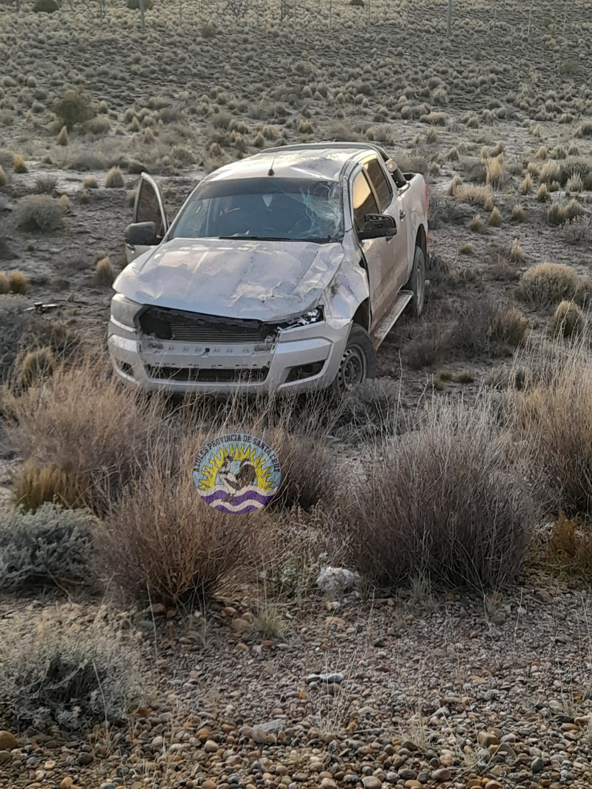 Dos Accidentes Sin Lesiones en la Ruta Nacional 3 Causados por Escarcha Personal Médico Implicado (6)