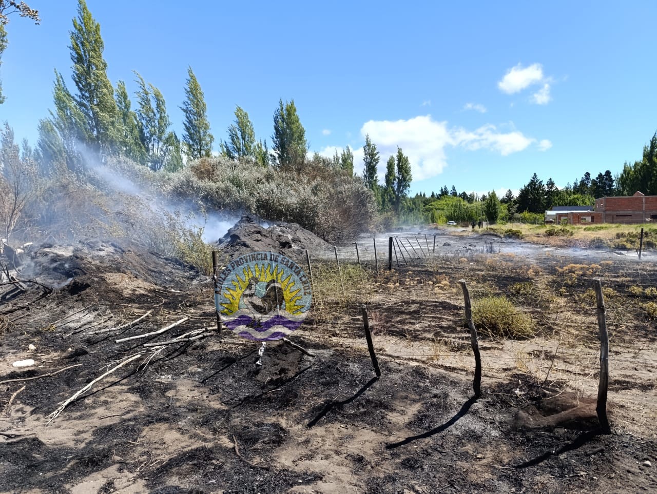 Control de incendio en una chacra de Los Antiguos rápida intervención de bomberos y comisaría (7)